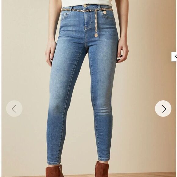 Ted Baker London Jeans Size 30 Ankle Skinny Denim Starel Light Wash Stretch - Picture 2 of 16